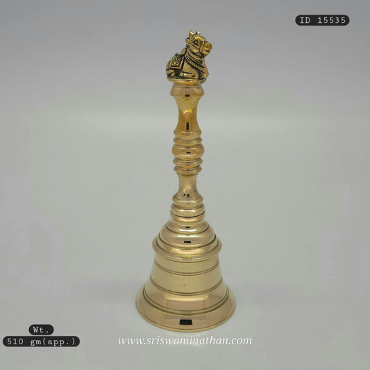 Brass pooja bell with Nandhi - Lord Shiva Mahadev temple sound for Maha Shivaratri worship