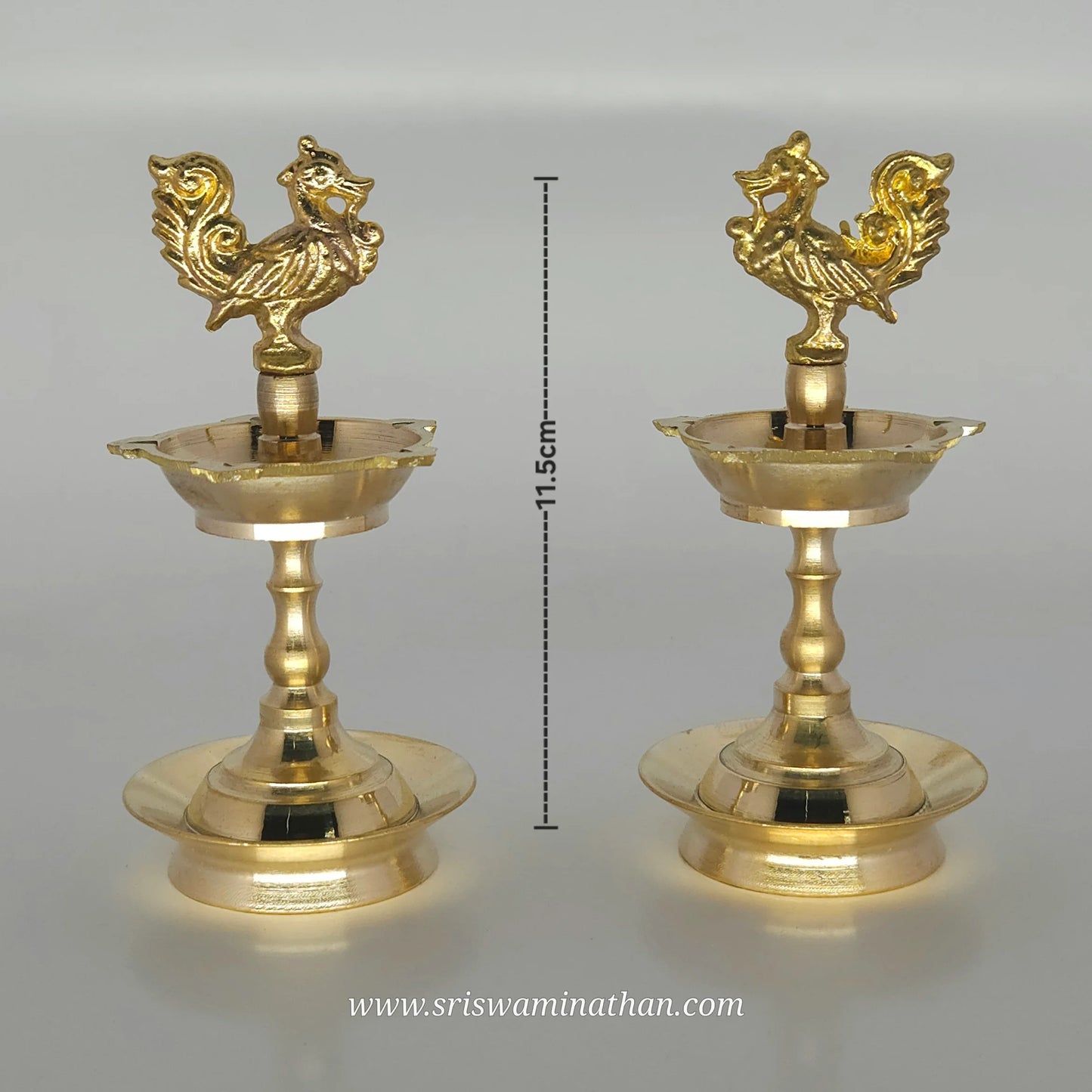 Swan Design Annapatchi Brass Pooja Lamp for Home Mandir and Temple Use