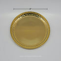 Brass Pooja Plate 8 Inch Plain Strip Border — Sri Swaminathan & Co