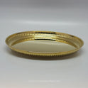 Brass Pooja Plate Strip Border Detail View — Sri Swaminathan & Co