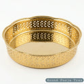 Hand-Finished Brass Round Pooja Tray 10 Inch — Sri Swaminathan & Co
