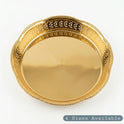 Hand-Finished Brass Round Pooja Tray 12 Inch — Sri Swaminathan & Co