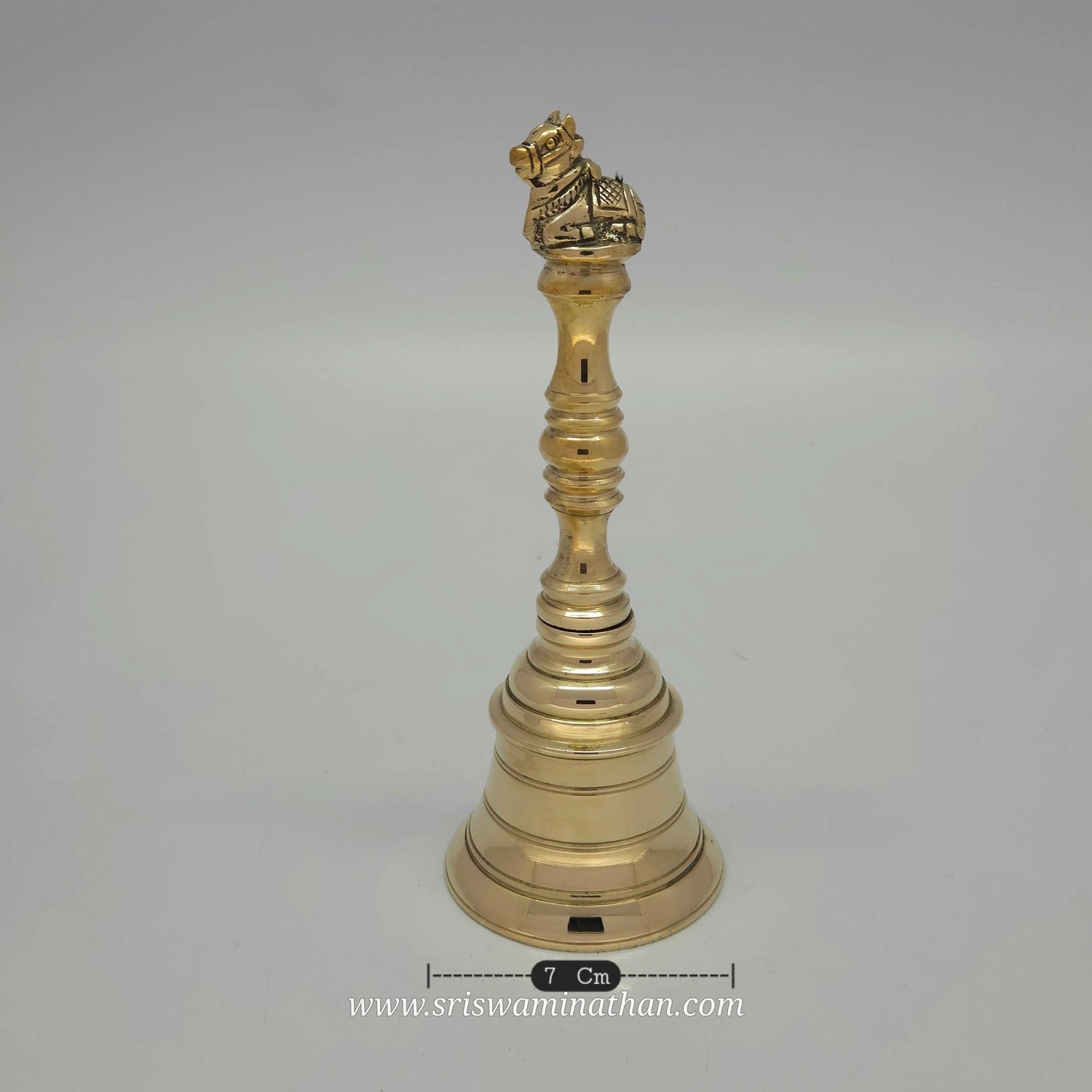 Nandhi brass bell for Lord Shiva Bholenath - Traditional temple sound for Shravan month prayers
