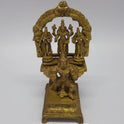 Brass Vishnu Murti Sridevi Boodevi Garuda Vahana Front Ariel View