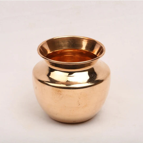 Traditional Copper kalasam for pooja rituals 