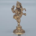 Dancing Ganesha Front View - Nataraj Pose Ganesh Chaturthi - Traditional South Indian Brass