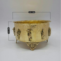 Dasavatar Abhishek Patra Brass Small Size 22cm Diameter 13cm Height Deity Bathing Bowl Dasavatara Abhisheka Patram