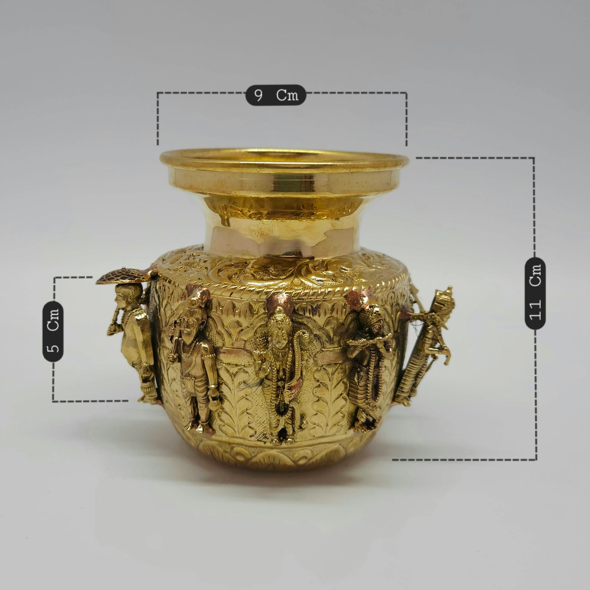 Dasavathara Sadhana Chombu Brass 9cm 11cm Dimensions Yuga Chakra Vessel Dashavatar Abhisheka Patram