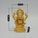 Edampuri Ganesh Gold Idol Dimensions 8cm Width 11cm Height 5cm Depth 910g Solid Brass