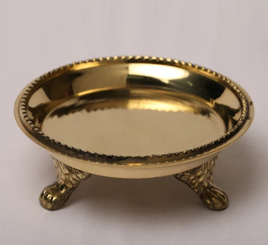 Brass Pooja Pin Tray – 3 Inches Diameter