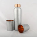 Copper Water Bottle & Glass Set | 900 ml Bottle with 2 Glasses — 4 Design Variants