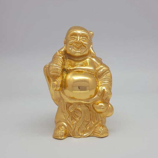 Sri Swaminathan Kumbakonam Super Fine quality brass made feng shui style laughing buddha home decor statue