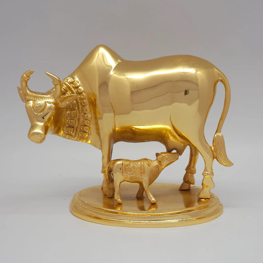 Golden Layered cow and calf perfect gifting for housewarming function 
