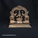 Gajalakshmi Panchaloha Statue 6 Inch front view — Gaja Abhisheka with Makara Torana arch, handcrafted in Kumbakonam by Sri Swaminathan & Co
