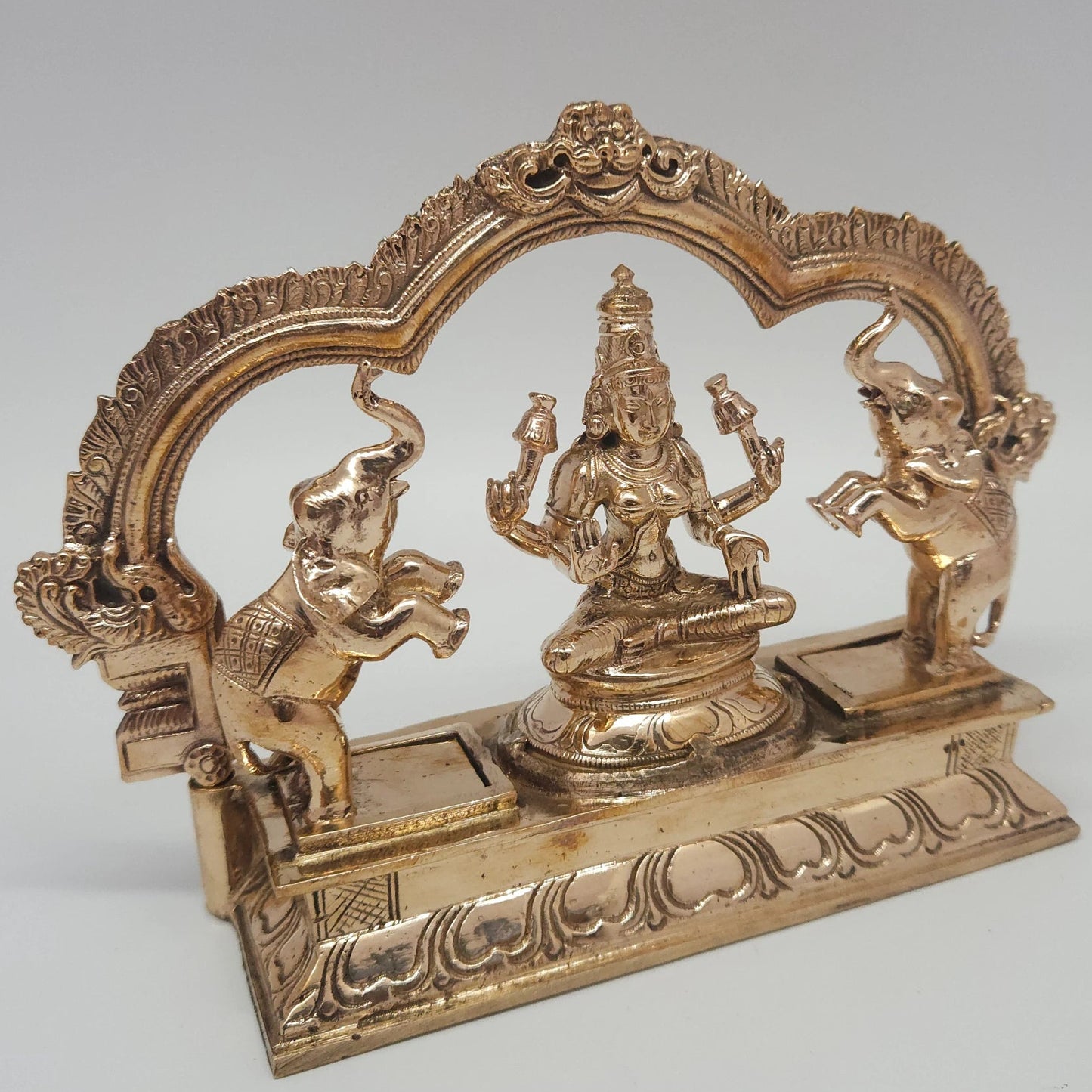 Sri Swaminathan Panchaloha Gajalakshmi Statue (20 cm) – Swamimalai Lost-Wax Idol | Ashta Lakshmi Murti for Home Mandir