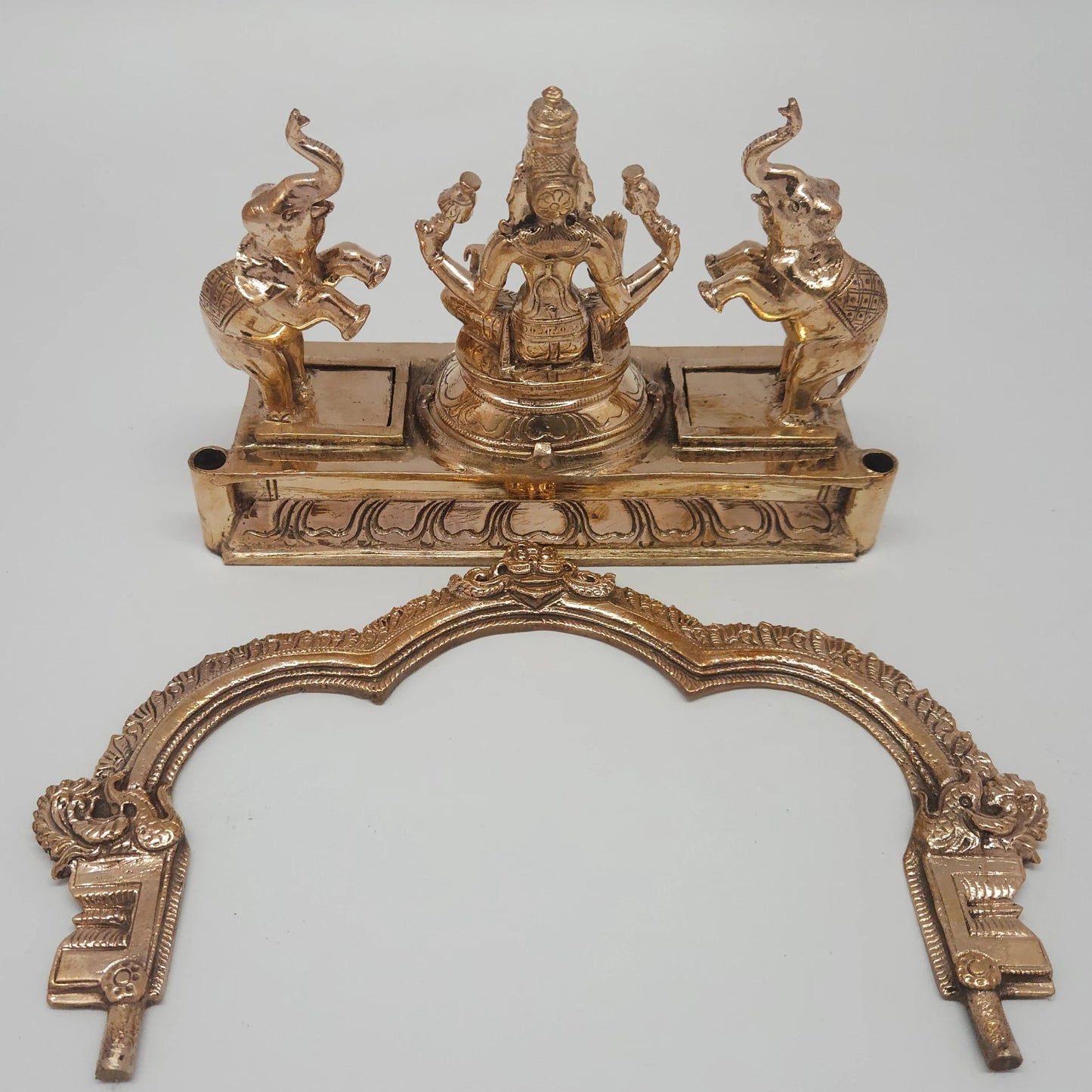 Sri Swaminathan Panchaloha Gajalakshmi Statue (20 cm) – Swamimalai Lost-Wax Idol | Ashta Lakshmi Murti for Home Mandir