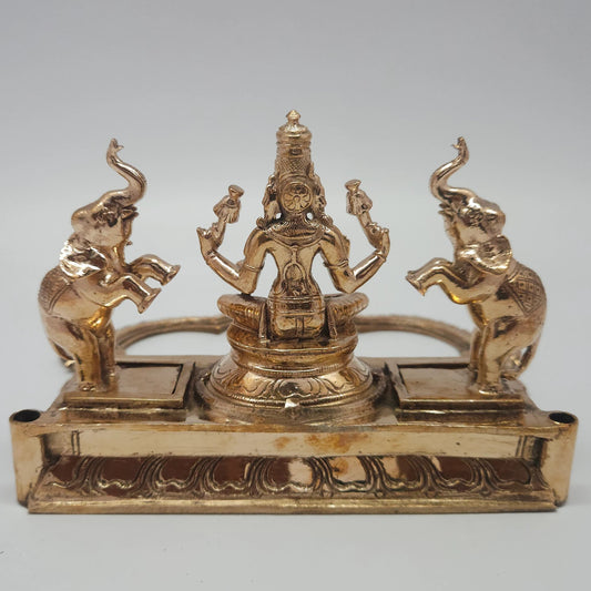 Gajalakshmi Panchaloha Statue Right Angle Diggaja Elephant View