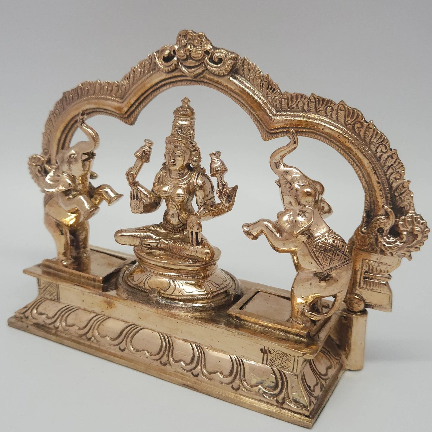 Sri Swaminathan Panchaloha Gajalakshmi Statue (20 cm) – Swamimalai Lost-Wax Idol | Ashta Lakshmi Murti for Home Mandir