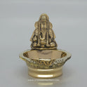 Ganesha brass lamp for Vinayagar Chaturthi and Sankashti Chaturthi - Traditional Tamil vilakku for festival worship
