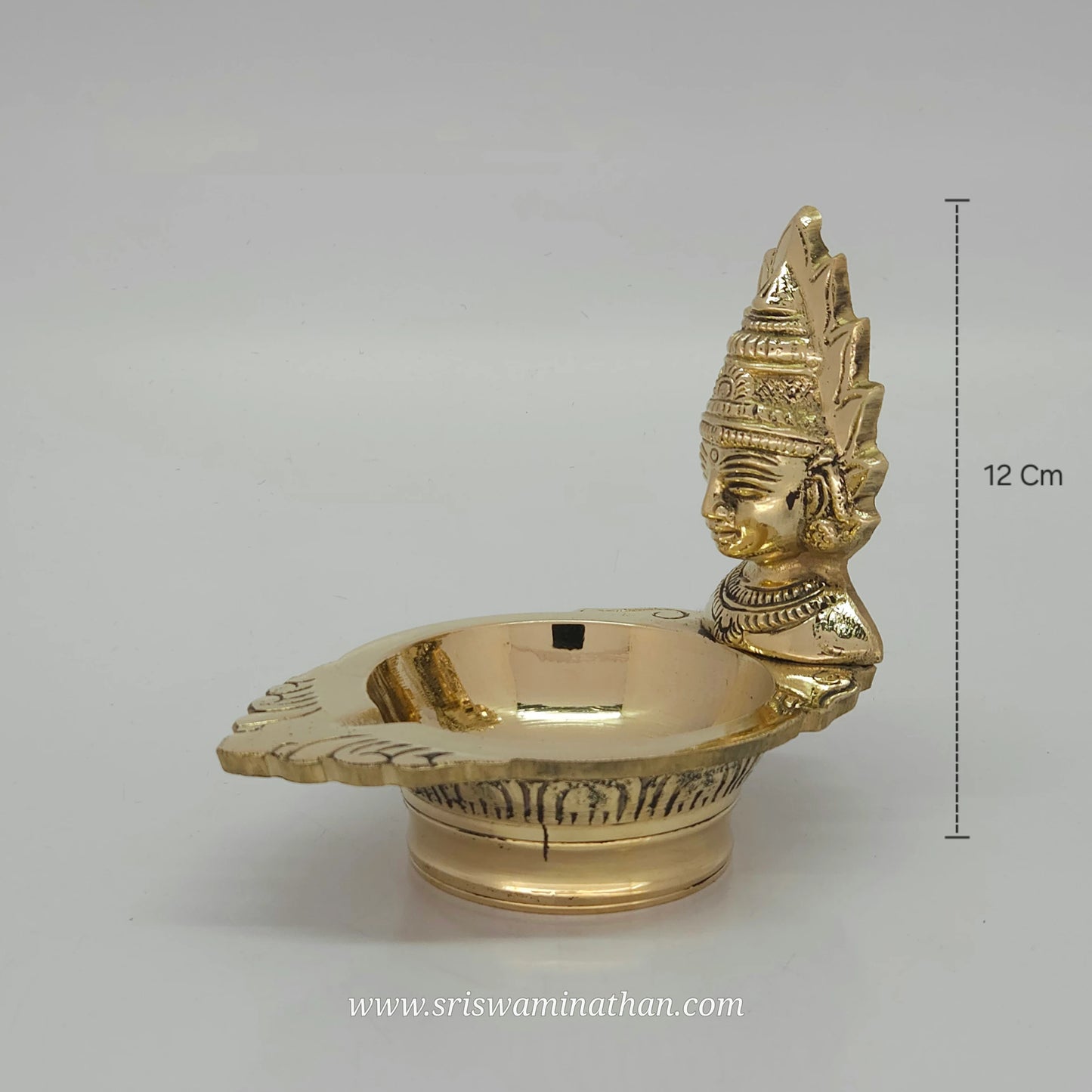 Goddess Amman Muga Vilakku showing intricate traditional Tamil craftsmanship
