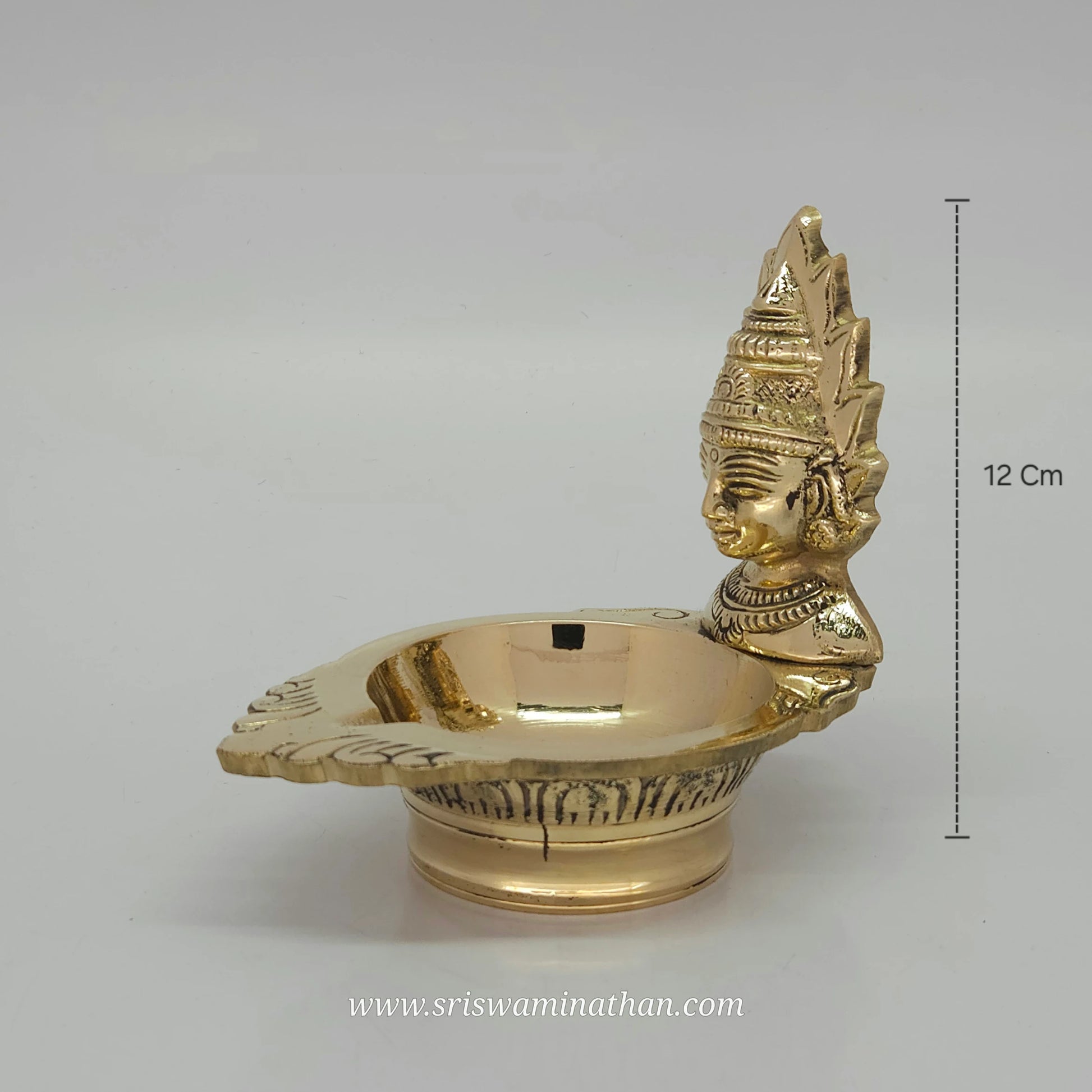 Goddess Amman Muga Vilakku showing intricate traditional Tamil craftsmanship