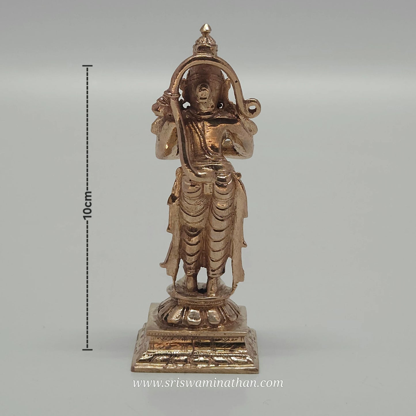 Hanuman Anjaneya Complete Statue - 4 Inch Brass Panchaloha - Tuesday Worship - Sri Swaminathan