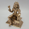 Hariharaputra Panchaloha Statue Left Angle Peetham Carvings Relaxed Posture