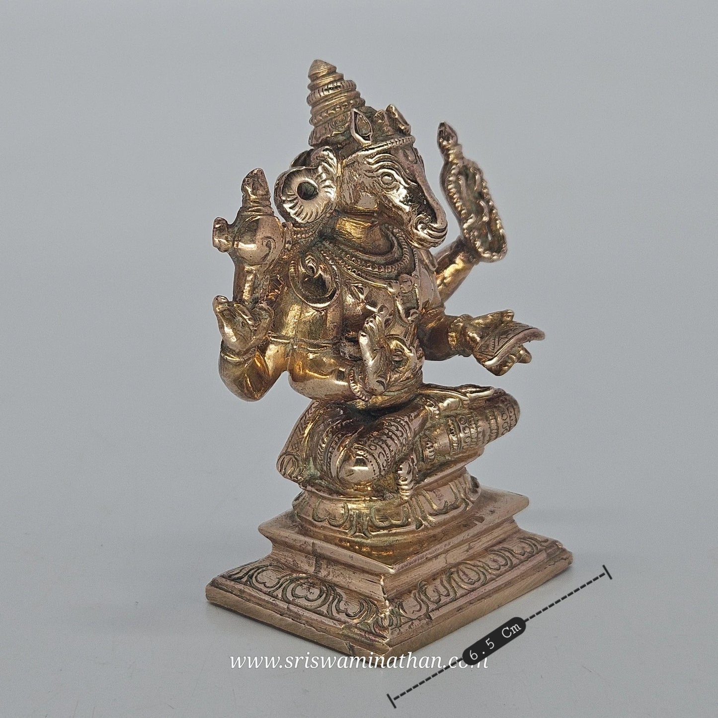 Hayagreeva Panchaloha 3 Inch Width - Vishnu Avatar Wisdom God - Authentic Five-Metal Alloy 200g