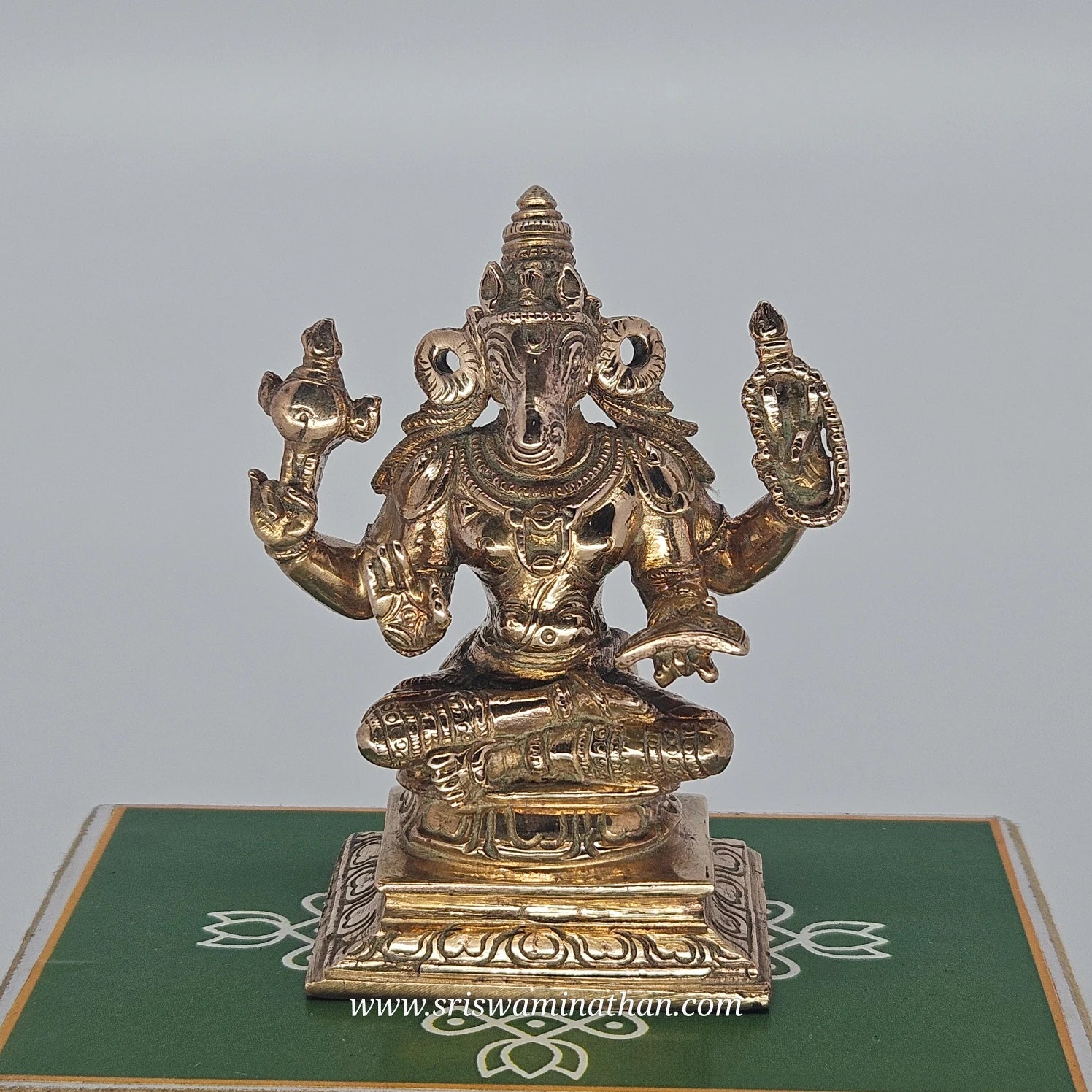 Hayagreeva Panchaloha Statue 3 Inch - Horse-Faced Vishnu Knowledge Deity - Student Worship - Sri Swaminathan