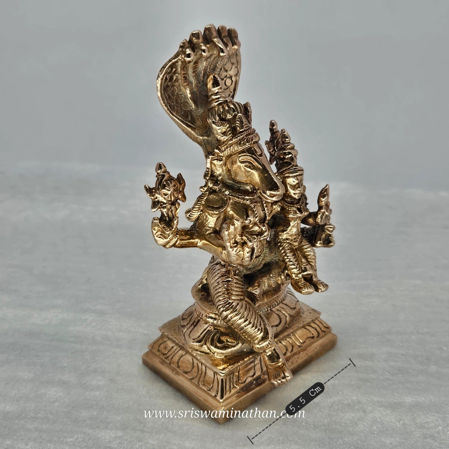 Hayagreeva Vishnu Avatar superior View - Knowledge Deity - Premium Panchaloha Craftsmanship