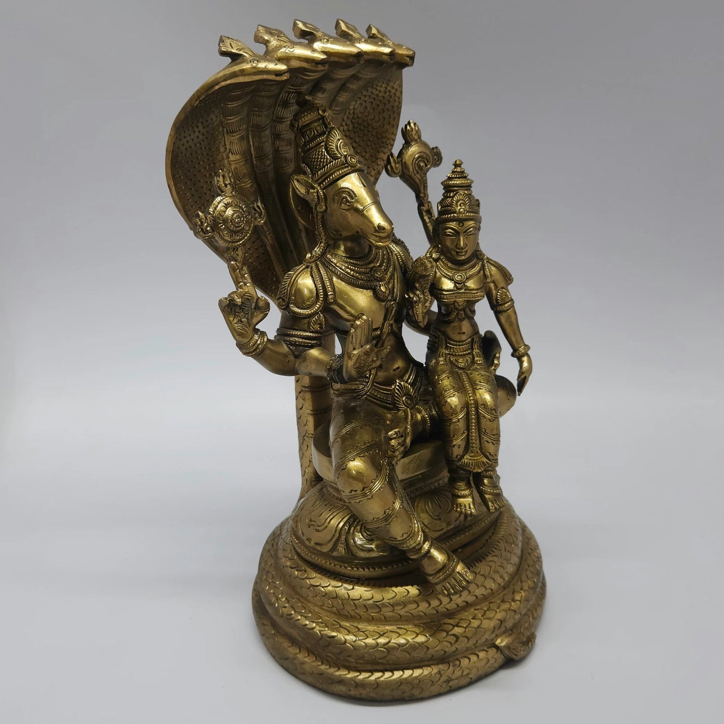 Hayagriva Brass Idol Right Angle Horse Head Adisesha Hood Vidyadhyaksha Tamil Nadu