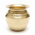 Brass Chombu Pooja Kalash - Front 3D View