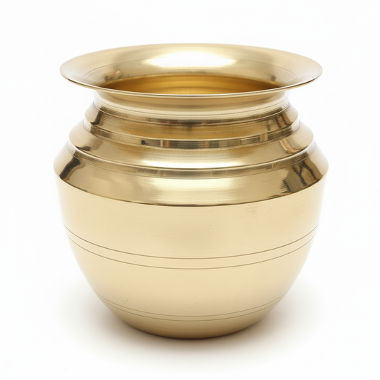 Brass Chombu Pooja Kalash - Front 3D View