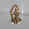 Kamakshi Panchaloha Side View - Goddess Parvati Idol in Padmasana - Authentic Brass