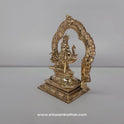 Kamakshi Statue Front View - Kanchi Temple Iconography - Five Metal Alloy for Navaratri Puja