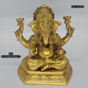 8 Inch Traditional Ganesha Brass Murti - Divine Presence for Your Sacred Space
