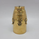 Kumbakonam Brass Hundial Tirupati Balaji Angled Side Lid Open Vishnu Namam Dasavatar Medallions Shankha Chakra Sri Swaminathan