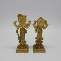 Rear perspective view showcasing the clean solid back lines of the crowns, reverse drapes, and the rich hand-shaded temple antique finish of the 1.350kg set.
