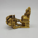 Complete side profile view showing the depth, carved chariot wheels, and horse hoof alignments