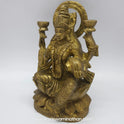 Lakshmi Brass Idol Antique Face Detail Close Up