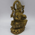 Lakshmi Brass Idol Prabha Halo Back View Antique