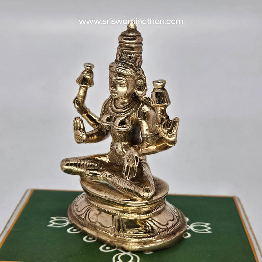 Lakshmi Panchaloha Side Face View - Goddess of Prosperity - Authentic Five-Metal Alloy 215g