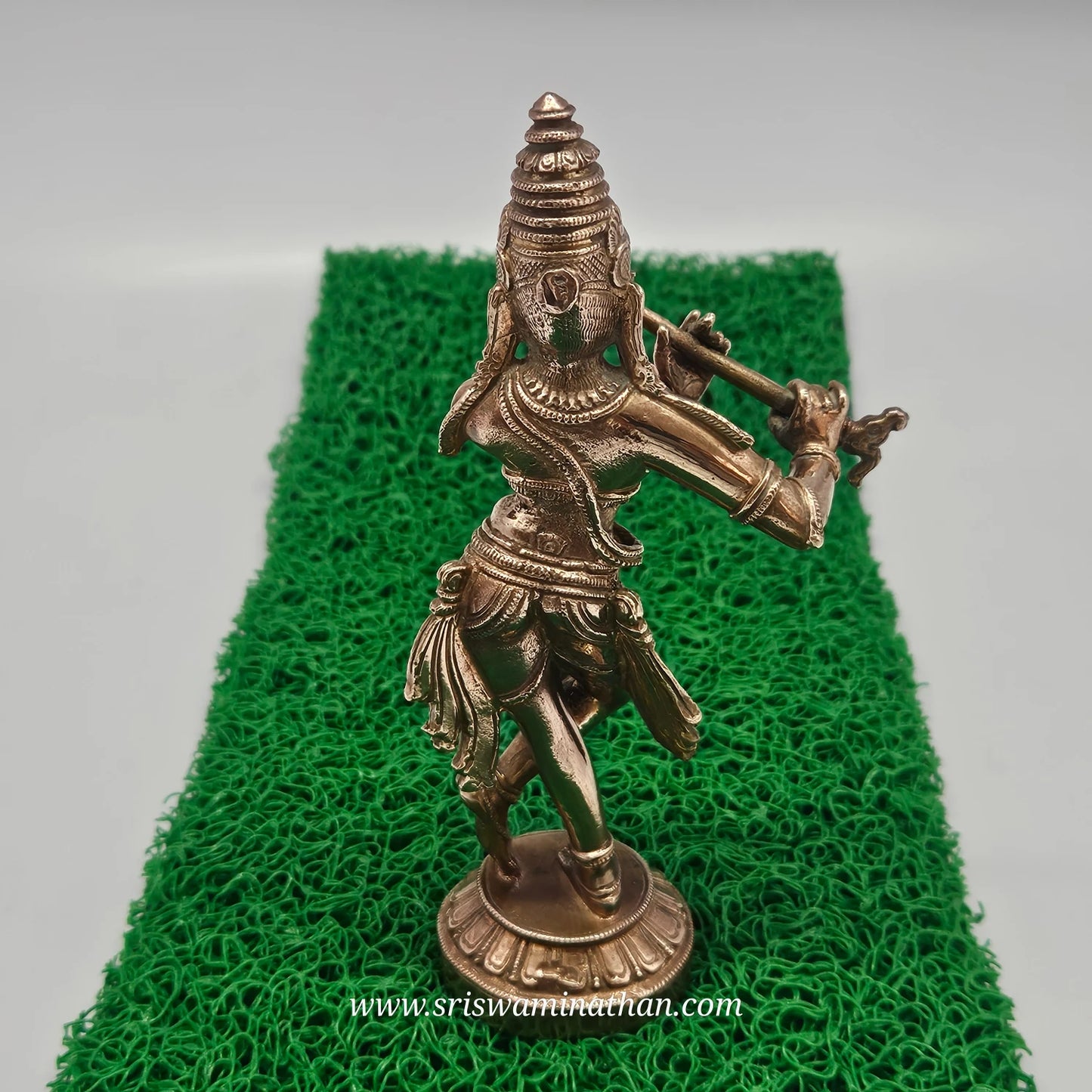 Lord Krishna Complete Statue - Janmashtami Brass Idol - Panchaloha with Flute - Sri Swaminathan