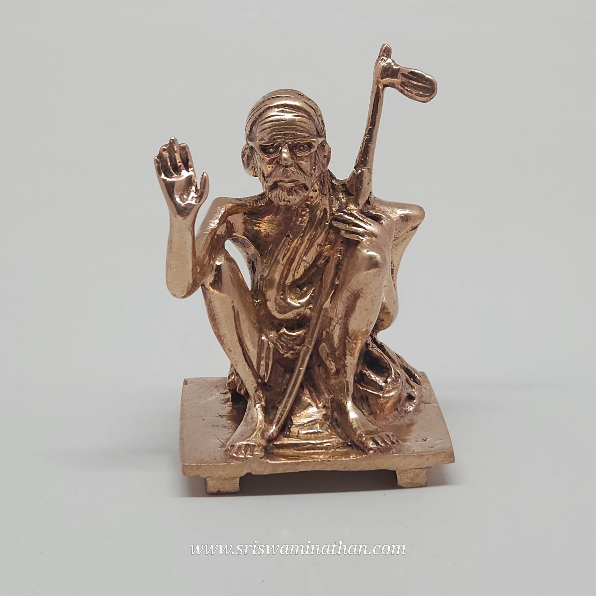 Mahaperiyava Panchaloha Front View - Kanchi Mutt Acharya - Premium Craftsmanship
