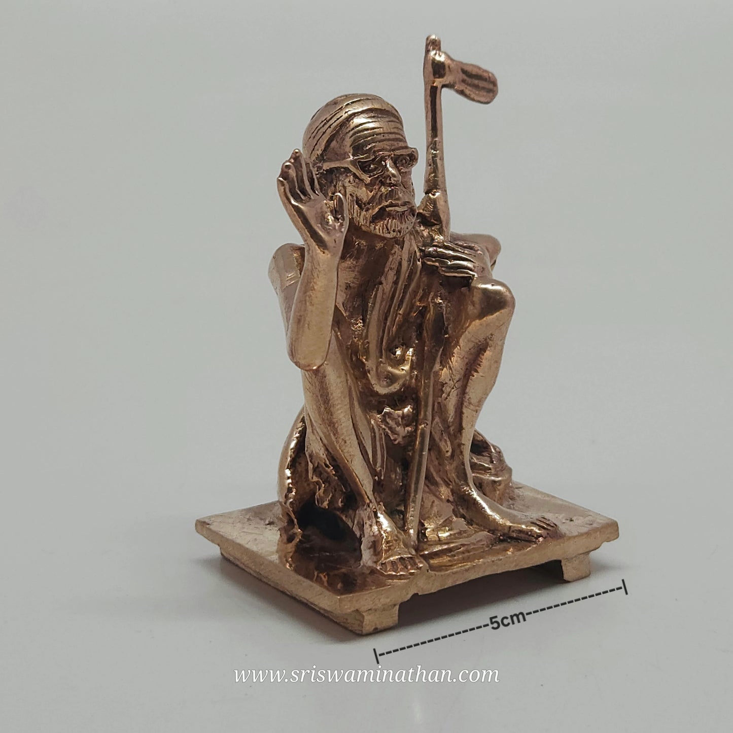 Mahaperiyava Panchaloha Kanchi Periyavar - Meditation Pose - Authentic Five-Metal Alloy 300g