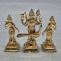 Murugan Valli Deivanai Back View - Traditional South Indian Temple Iconography - Sri Swaminathan