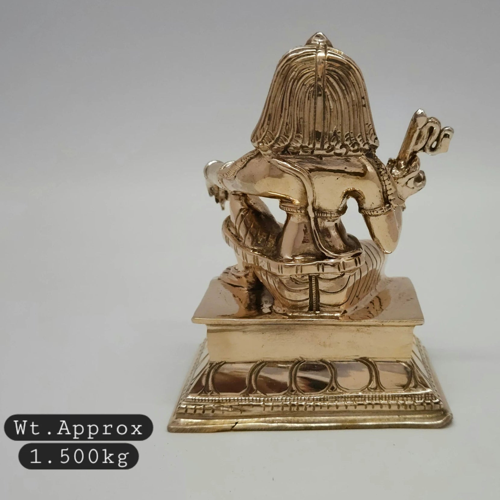 Panchaloha Ayyanar Sastha Idol Back View 1.5kg Kumbakonam Handcrafted Hariharaputra