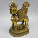 Pateeswaram Kamadhenu Brass Idol Left Angle Calf Surabhi Sacred Cow Tamil Nadu