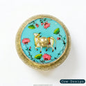 Pichwa Art Brass Kumkum Box Cow Design 1.5 Inch — Sri Swaminathan & Co
