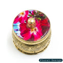 Pichwa Art Brass Kumkum Box Floral Design 1.5 Inch — Sri Swaminathan & Co